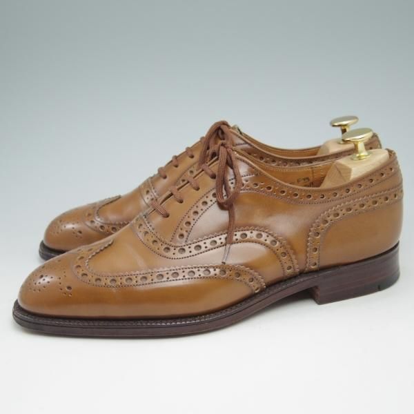 美品★チャーチ 60F/UK6【★ブックバインダーカーフ/73ラスト/旧チャーチ】wingate/フルブローグ/3都市ロゴ/サンダルウッド/Church's★c593