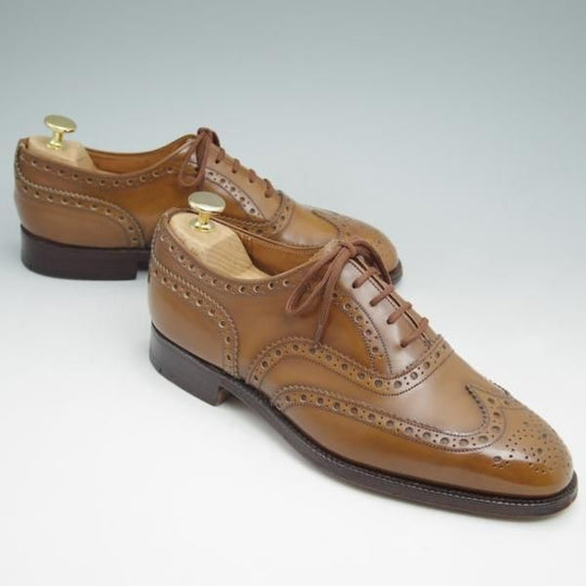 美品★チャーチ 60F/UK6【★ブックバインダーカーフ/73ラスト/旧チャーチ】wingate/フルブローグ/3都市ロゴ/サンダルウッド/Church's★c593