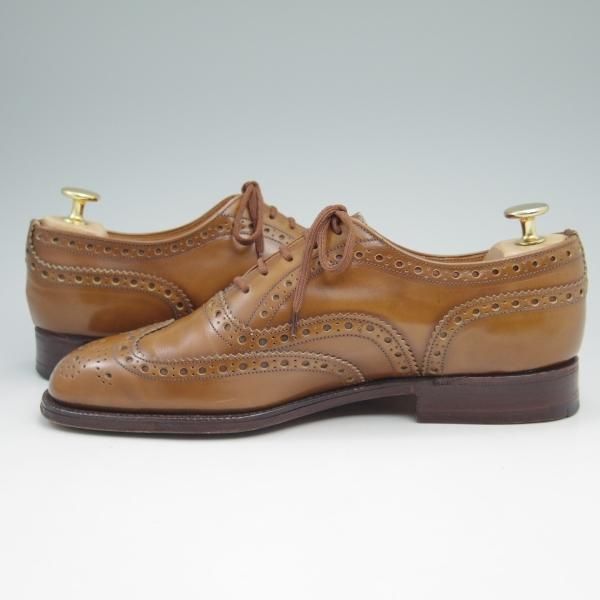 美品★チャーチ 60F/UK6【★ブックバインダーカーフ/73ラスト/旧チャーチ】wingate/フルブローグ/3都市ロゴ/サンダルウッド/Church's★c593