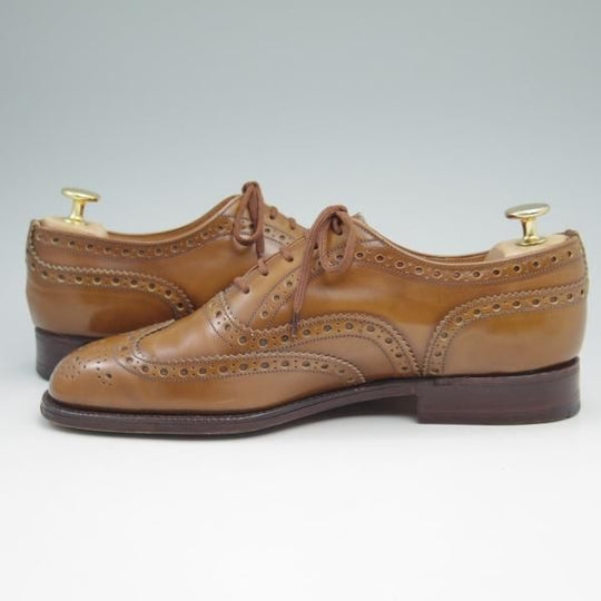 美品★チャーチ 60F/UK6【★ブックバインダーカーフ/73ラスト/旧チャーチ】wingate/フルブローグ/3都市ロゴ/サンダルウッド/Church's★c593