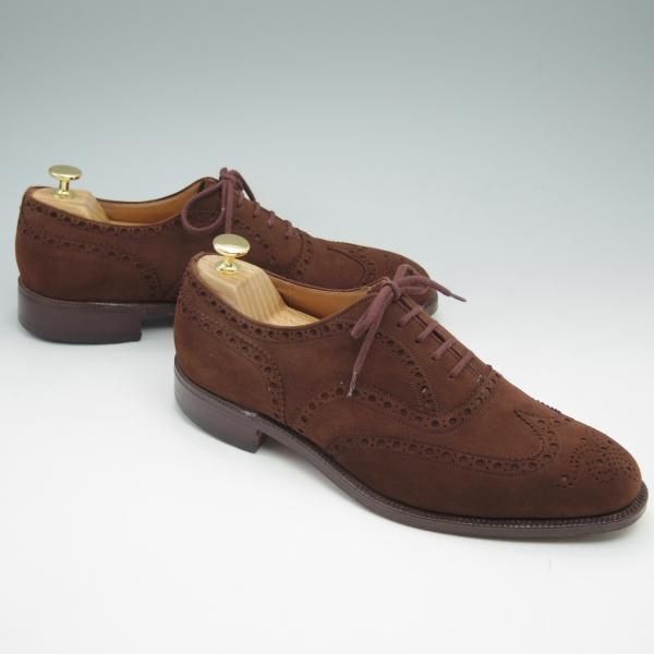 極上★チャーチ 85F/UK8.5【★アンテロープ革/REAL CAPE BUCK/旧チャーチ】73ラスト/3都市ロゴ/スエード/フルブローグ/Church's★c594