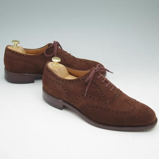 極上★チャーチ 85F/UK8.5【★アンテロープ革/REAL CAPE BUCK/旧チャーチ】73ラスト/3都市ロゴ/スエード/フルブローグ/Church's★c594