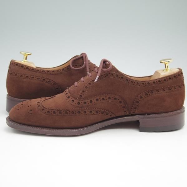 極上★チャーチ 85F/UK8.5【★アンテロープ革/REAL CAPE BUCK/旧チャーチ】73ラスト/3都市ロゴ/スエード/フルブローグ/Church's★c594