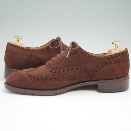 極上★チャーチ 85F/UK8.5【★アンテロープ革/REAL CAPE BUCK/旧チャーチ】73ラスト/3都市ロゴ/スエード/フルブローグ/Church's★c594