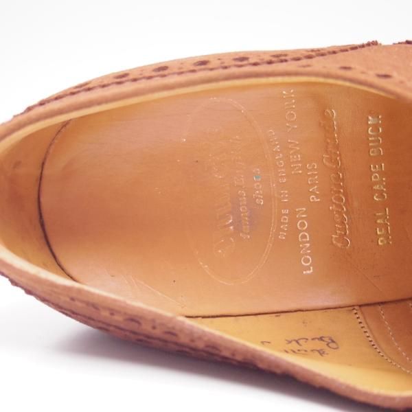 極上★チャーチ 85F/UK8.5【★アンテロープ革/REAL CAPE BUCK/旧チャーチ】73ラスト/3都市ロゴ/スエード/フルブローグ/Church's★c594
