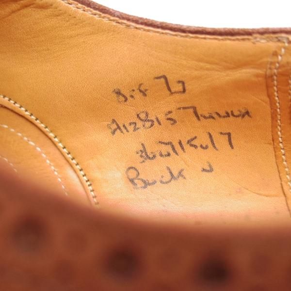 極上★チャーチ 85F/UK8.5【★アンテロープ革/REAL CAPE BUCK/旧チャーチ】73ラスト/3都市ロゴ/スエード/フルブローグ/Church's★c594