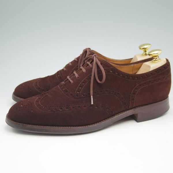 極上★チャーチ 80F/UK8【★アンテロープ革/REAL CAPE BUCK/旧チャーチ】73ラスト/3都市ロゴ/スエード/フルブローグ/Church's★c595