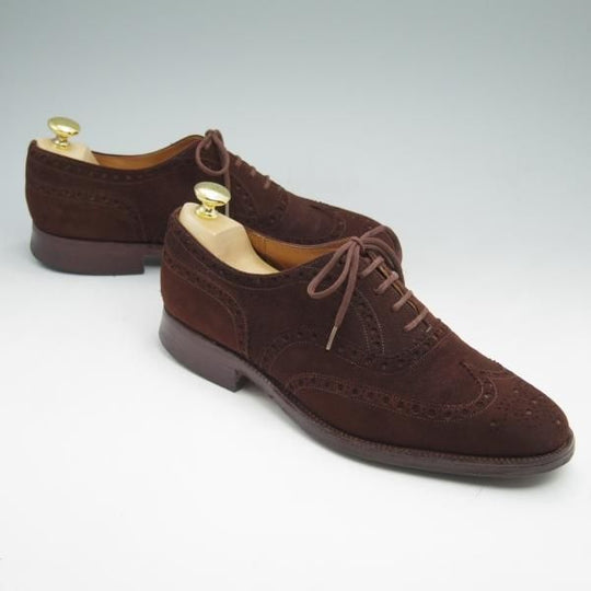 極上★チャーチ 80F/UK8【★アンテロープ革/REAL CAPE BUCK/旧チャーチ】73ラスト/3都市ロゴ/スエード/フルブローグ/Church's★c595