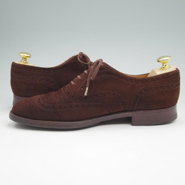 極上★チャーチ 80F/UK8【★アンテロープ革/REAL CAPE BUCK/旧チャーチ】73ラスト/3都市ロゴ/スエード/フルブローグ/Church's★c595