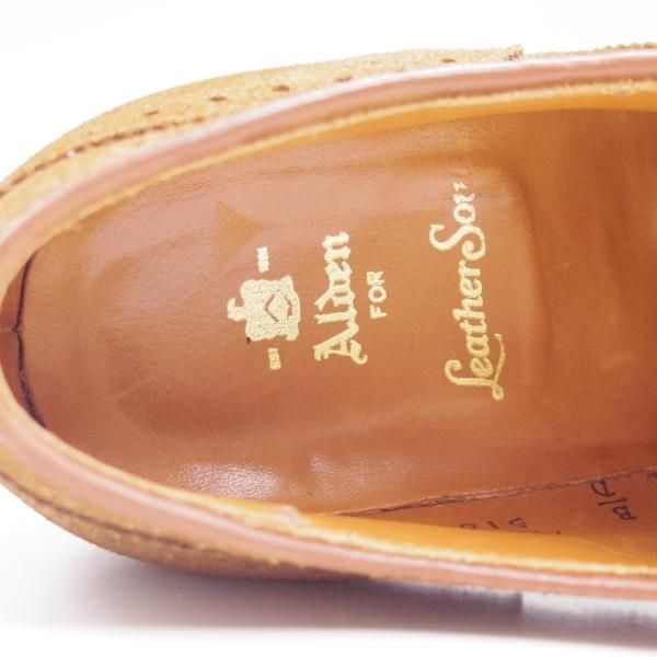 極美品★オールデン 7D【★(ハワイ)Leather Soul別注/プラザラスト】セミブローグ/スエード/フレックスソール/51601F/Alden★c598