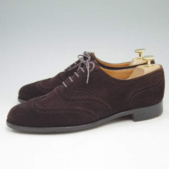 極上★クロケット&ジョーンズ US8.5D/UK8【★ラルフローレン別注/Polo Ralph Lauren】フルブローグ/スエード/Crockett&Jones★c599
