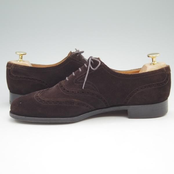 極上★クロケット&ジョーンズ US8.5D/UK8【★ラルフローレン別注/Polo Ralph Lauren】フルブローグ/スエード/Crockett&Jones★c599