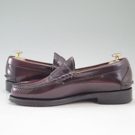 極上★(米)ジョンストン&マーフィー UK6程度【★ブラックラピド製法】コインローファー/赤茶/ポリッシュレザー/Johnston&Murphy★c602