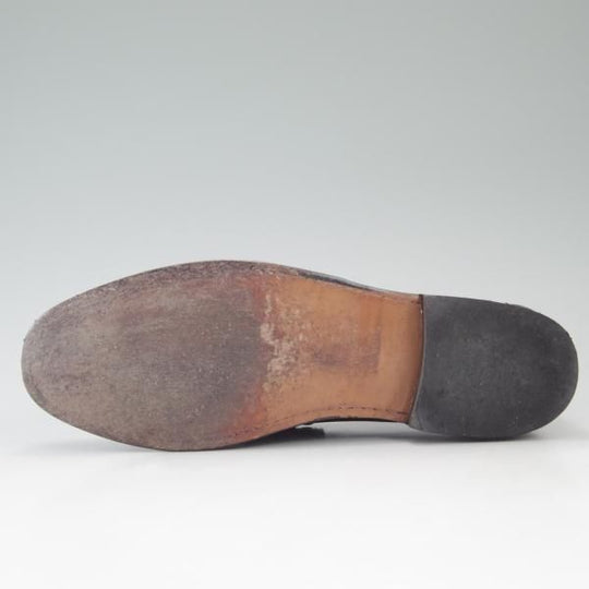 極上★(米)ジョンストン&マーフィー UK6程度【★ブラックラピド製法】コインローファー/赤茶/ポリッシュレザー/Johnston&Murphy★c602