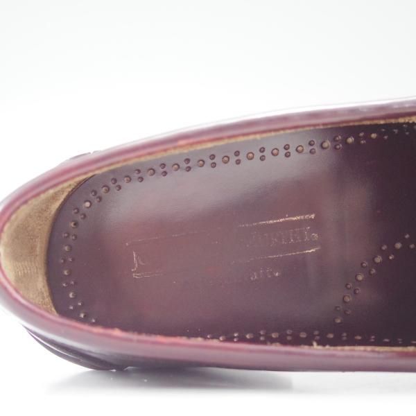 極上★(米)ジョンストン&マーフィー UK6程度【★ブラックラピド製法】コインローファー/赤茶/ポリッシュレザー/Johnston&Murphy★c602