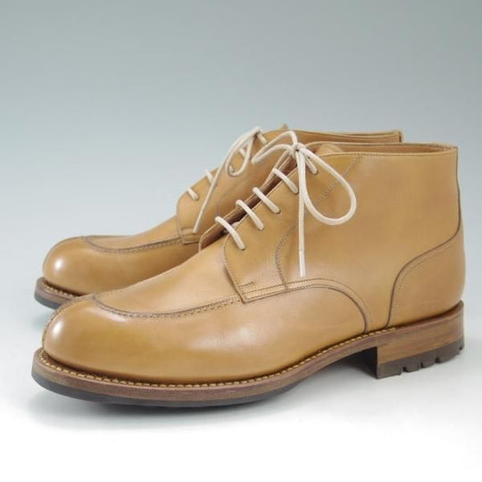 極美品★(スペイン製)ヤンコ SIZE 5.5【★グッドイヤーウェルテッド製法】チャッカブーツ/ハーフコマンド/Uチップ/薄茶/YANKO★c603