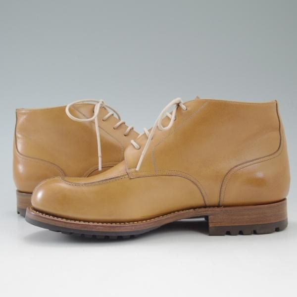 極美品★(スペイン製)ヤンコ SIZE 5.5【★グッドイヤーウェルテッド製法】チャッカブーツ/ハーフコマンド/Uチップ/薄茶/YANKO★c603