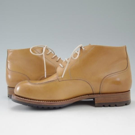 極美品★(スペイン製)ヤンコ SIZE 5.5【★グッドイヤーウェルテッド製法】チャッカブーツ/ハーフコマンド/Uチップ/薄茶/YANKO★c603