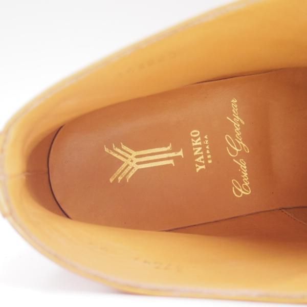 極美品★(スペイン製)ヤンコ SIZE 5.5【★グッドイヤーウェルテッド製法】チャッカブーツ/ハーフコマンド/Uチップ/薄茶/YANKO★c603