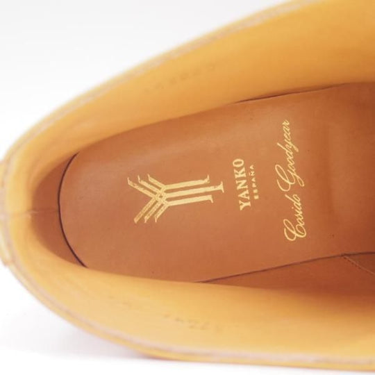 極美品★(スペイン製)ヤンコ SIZE 5.5【★グッドイヤーウェルテッド製法】チャッカブーツ/ハーフコマンド/Uチップ/薄茶/YANKO★c603