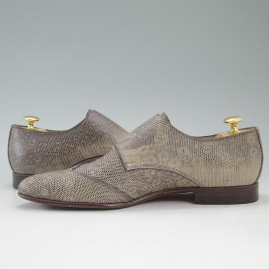 美品★(伊)セルジオロッシ SIZE 6.5【定価￥217,000-★リングリザード仕様】ダブルモンク/sergio rossi★c604