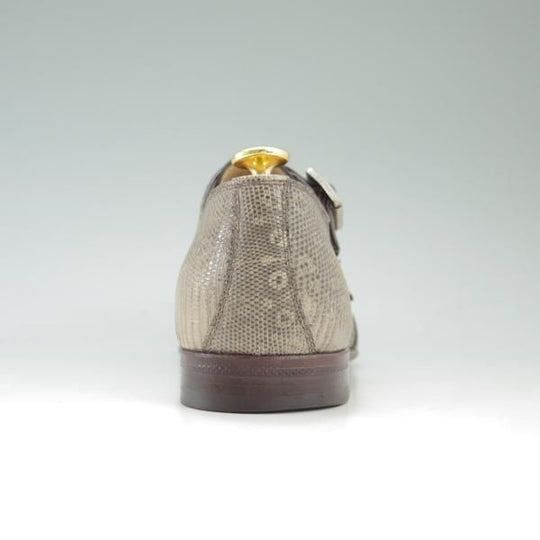 美品★(伊)セルジオロッシ SIZE 6.5【定価￥217,000-★リングリザード仕様】ダブルモンク/sergio rossi★c604