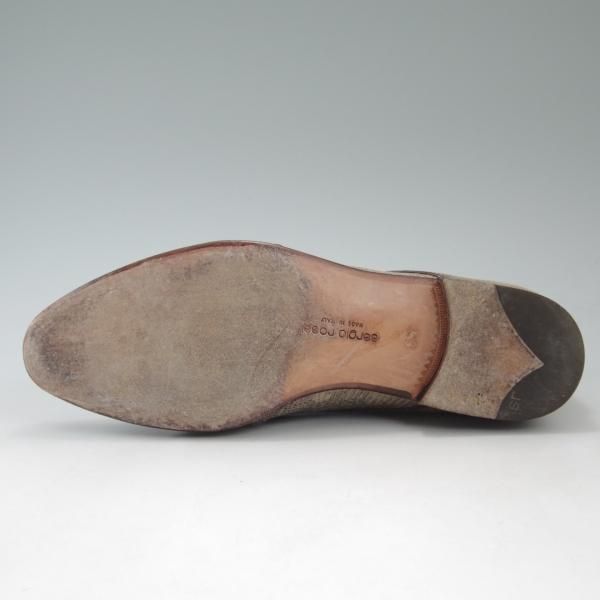 美品★(伊)セルジオロッシ SIZE 6.5【定価￥217,000-★リングリザード仕様】ダブルモンク/sergio rossi★c604