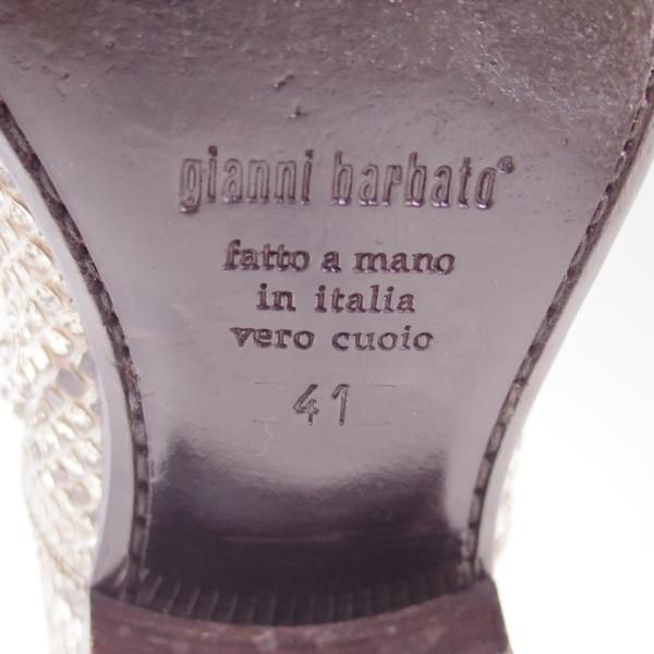 極上★(伊)ジャンニ・バルバート SIZE 41【定価￥147,000-★BARNEYS NEW YORK取扱/バーニーズ】パイソン/gianni barbato★c605
