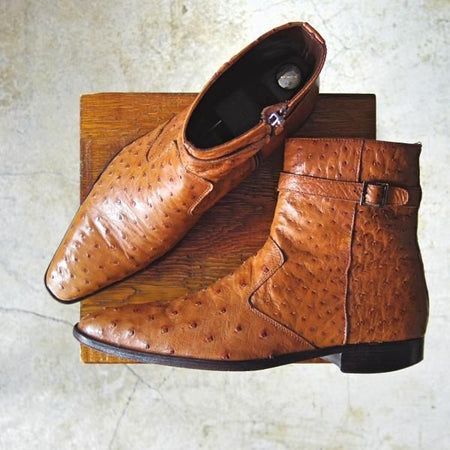 極上★(伊)CACCIN/カッチン SIZE 41【定価20万円以上★オーストリッチ仕様/BARNEYS NEW YORK取扱/バーニーズ】ブーツ★c606