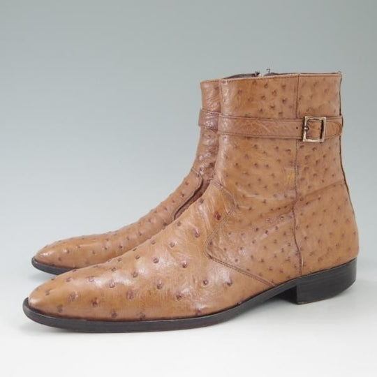 極上★(伊)CACCIN/カッチン SIZE 41【定価20万円以上★オーストリッチ仕様/BARNEYS NEW YORK取扱/バーニーズ】ブーツ★c606