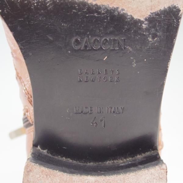 極上★(伊)CACCIN/カッチン SIZE 41【定価20万円以上★オーストリッチ仕様/BARNEYS NEW YORK取扱/バーニーズ】ブーツ★c606