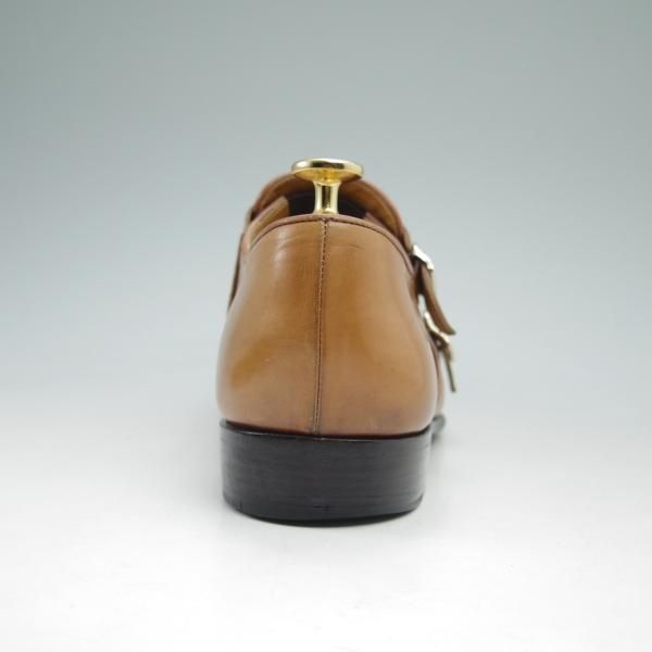 極上★(伊)セルジオロッシ SIZE 6【★ダブルモンク】茶/カーフ/sergio rossi★c612