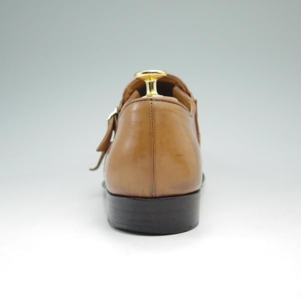 極上★(伊)セルジオロッシ SIZE 6【★ダブルモンク】茶/カーフ/sergio rossi★c612