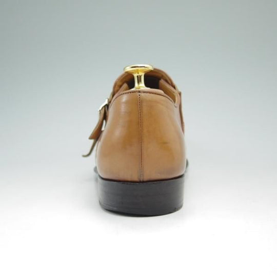 極上★(伊)セルジオロッシ SIZE 6【★ダブルモンク】茶/カーフ/sergio rossi★c612