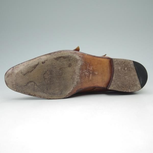 極上★(伊)セルジオロッシ SIZE 6【★ダブルモンク】茶/カーフ/sergio rossi★c612