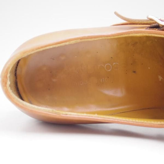 極上★(伊)セルジオロッシ SIZE 6【★ダブルモンク】茶/カーフ/sergio rossi★c612