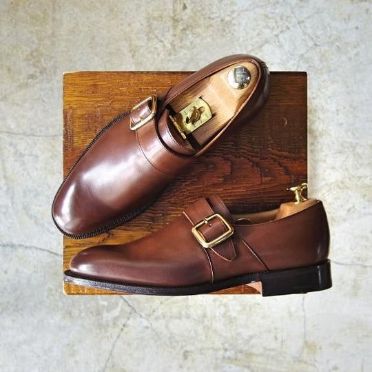 未使用★チャーチ 55F/UK5.5【貴重★Heritage COLLECTION/デッドストック】BLENHEM/173ラスト/4都市ロゴ/モンクストラップChurch's★c615