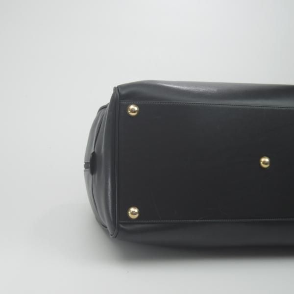 美品★(伊)バラスコリ/VALASCOLI【高額★ボストンバッグ】黒/レザー/メンズ ビジネス バッグ★N5178