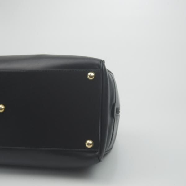 美品★(伊)バラスコリ/VALASCOLI【高額★ボストンバッグ】黒/レザー/メンズ ビジネス バッグ★N5178