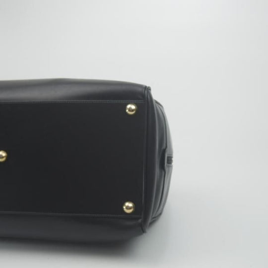 美品★(伊)バラスコリ/VALASCOLI【高額★ボストンバッグ】黒/レザー/メンズ ビジネス バッグ★N5178
