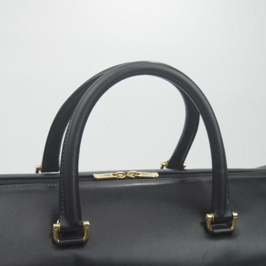 美品★(伊)バラスコリ/VALASCOLI【高額★ボストンバッグ】黒/レザー/メンズ ビジネス バッグ★N5178