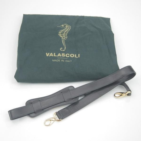 美品★(伊)バラスコリ/VALASCOLI【高額★ボストンバッグ】黒/レザー/メンズ ビジネス バッグ★N5178