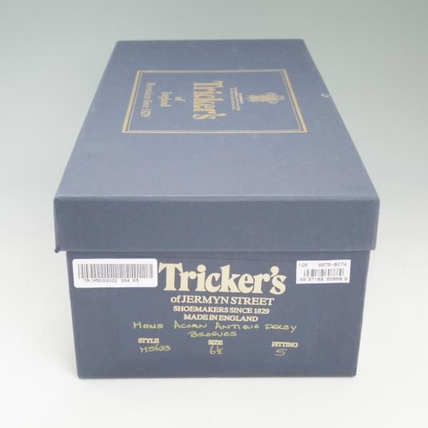 極美品★トリッカーズ SIZE 6.5【★ダイナイトソール仕様/エイコンアンティーク】M5633/カントリー短靴/フルブローグ/Tricker's★c628