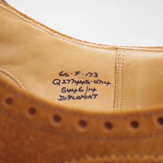 極美品★チャーチ 65F/UK6.5【★ディプロマット/DIPLOMAT/173ラスト】TABACCO/5都市ロゴ/CASTORO SUEDE/Church's★c630