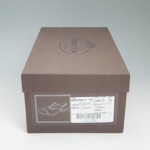 極美品★チャーチ 65F/UK6.5【★ディプロマット/DIPLOMAT/173ラスト】TABACCO/5都市ロゴ/CASTORO SUEDE/Church's★c630