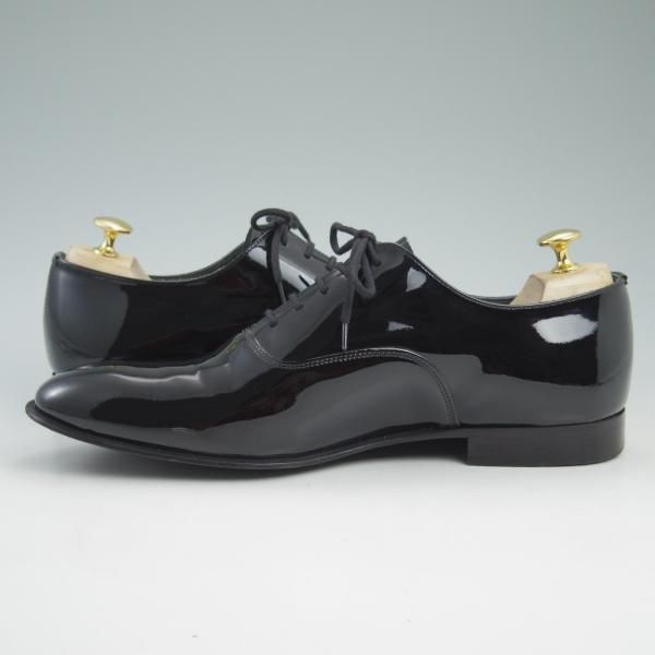 美品★チャーチ 75F/UK7.5【★パテントレザー/ALASTAIR】プレーントゥ/4都市ロゴ/Church's★c651