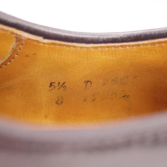 美品★(米)アレンエドモンズ 5.5D【定価15万円以上★コードバン仕様/Leeds】プレーントゥ/赤系/メンズ/ALLEN EDMONDS★c655