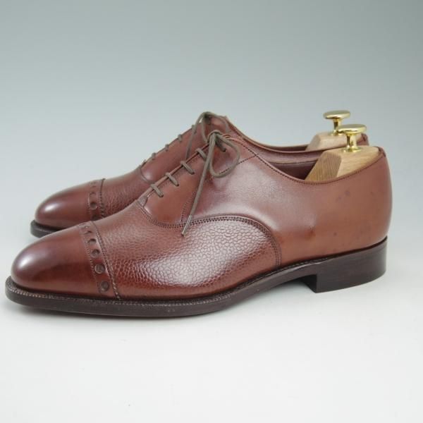 未使用★(英)Ede&Ravenscroft 7.5F【★幻の4つのロイヤルワラント時代】パンチドキャップトゥ/カーフ/イード&レベンスクロフト★c658