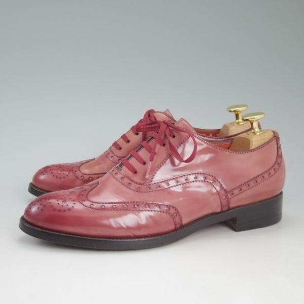 美品★(伊)サントーニ(レディース) SIZE 36【★フルブローグ/51287/ポリッシュレザー】ウイングチップ/SANTONI★c661