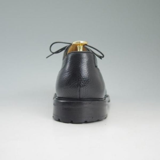 極上★(伊)サントーニ SIZE 9【★ブラックラピド製法/NUVOLAライン】141211/シュリンクレザー/黒/プレーントゥ/SANTONI★c662